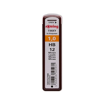 rotring Druckbleistift Minen Tikky 1,0 mm Härtegrad: HB 12 Minen