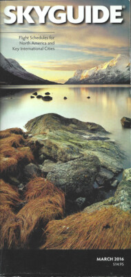 Sky Guide Ebay AMEX SkyGuide airline guide (OAG competitor) N Am pocket timetable 3/16 ...