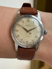 Vintage Manual 17 Jewels Olma Watch Mens Swiss Made
