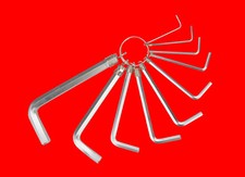 10 tlg Innensechskant Stift Winkelschlüssel 1.5 - 10mm Für Inbus Schraube Y-0504