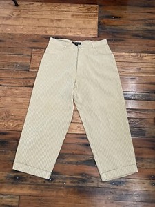 Vintage Godbody Denim Technology Beige Wide Leg Cuffed Pants Size 36