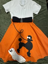 Poodle Skirt With Belt And Socks, Read Description For Sizing Condition L3