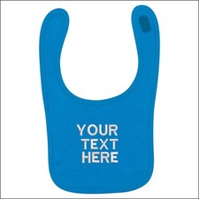 Personalised Kids Embroidered Baby Bib ANY NAME ANY TEXT Gift Baby Shower Bib
