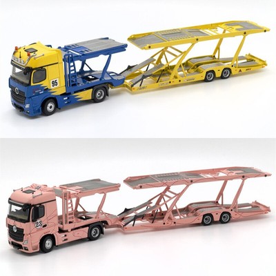 Unique Model 1:64 Actros Double deck car trailer Diecast Model Car