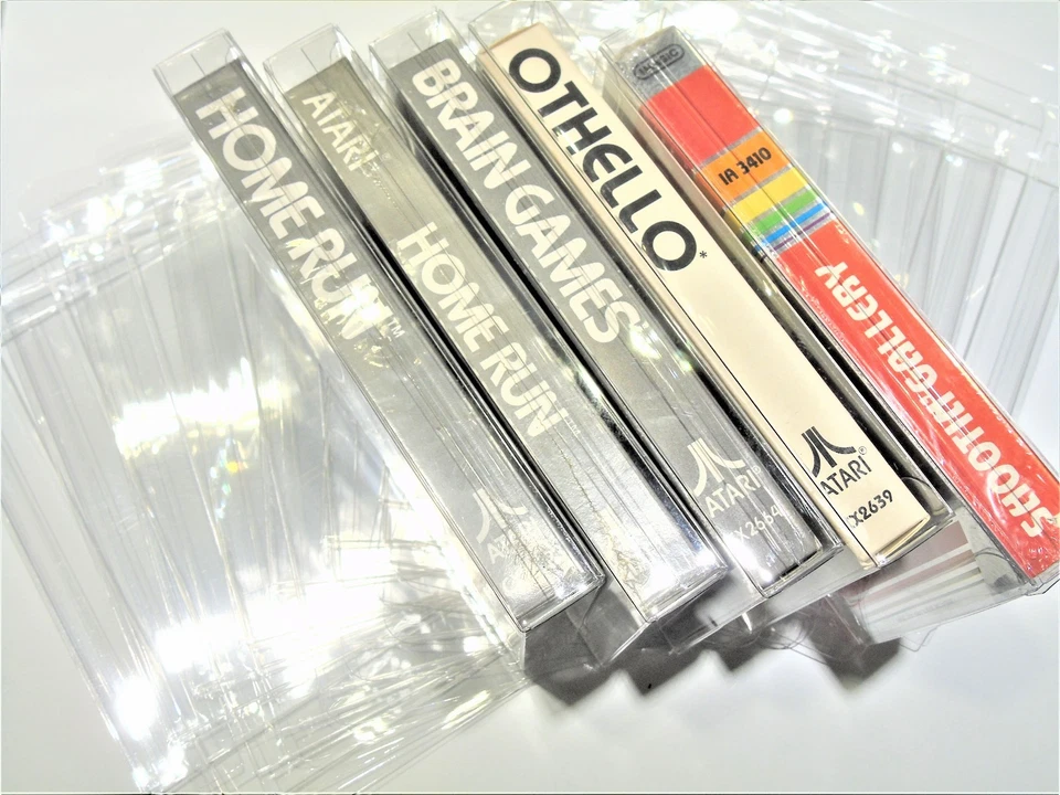 10 Atari 2600 Video Game Clear Case Cases Sleeve Box Protector Protectors CIB - Image 3 of 4