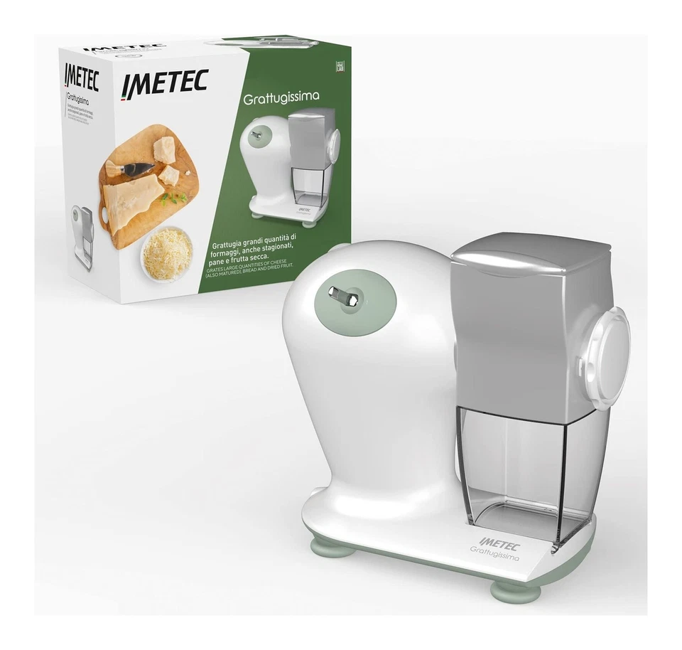 Imetec Grattugia elettrica 150W GRATTUGISSIMA Bianco e Verde 7480 - Immagine 2 di 4