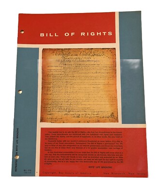 BL-95 Bill Of Rights Boys Life Magazine Reprint Boy Scout | eBay