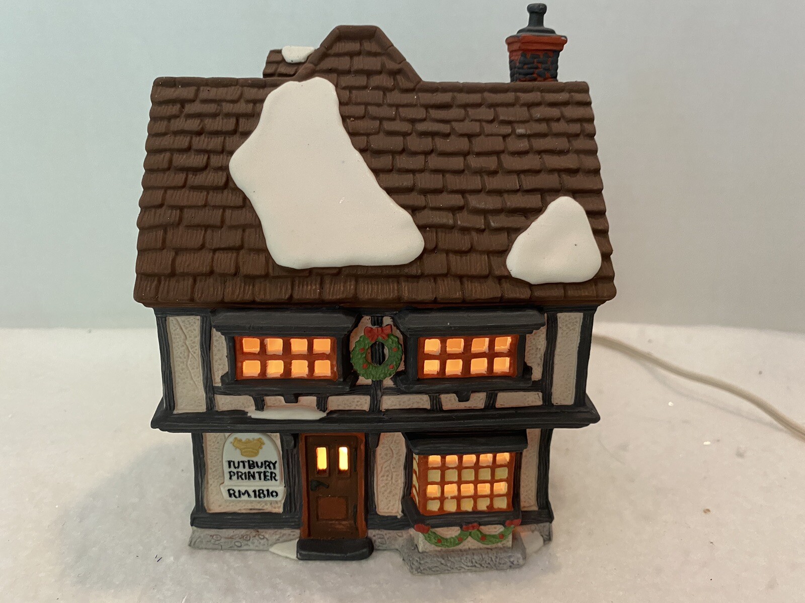 Dept 56 Dickens Village Series Tutbury Printer #5568-9 W/box & Light MIB
