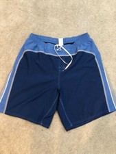 Navy Blue and Gray Nike Mens XL Mesh Lined Swim Trunks GUC