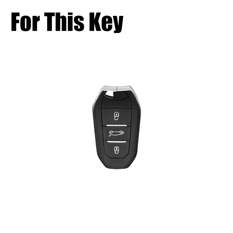 Funda Carcasa Llave Coche Aleación Zinc Cuero Para Citroen C3 C4 C5 Para Peugeot 5008 Foto 2 de 4