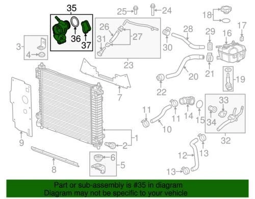 Chevrolet Cadillac XTS genuino GM 2010-2020 motor refrigerante salida de agua 12623051 Foto 4 de 4