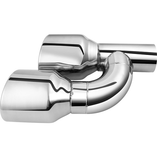 For Pontiac Grand Prix 00-2008 Offset 2.5" In Quad 4" Out Dual Wall Exhaust Tips - Picture 18 of 19