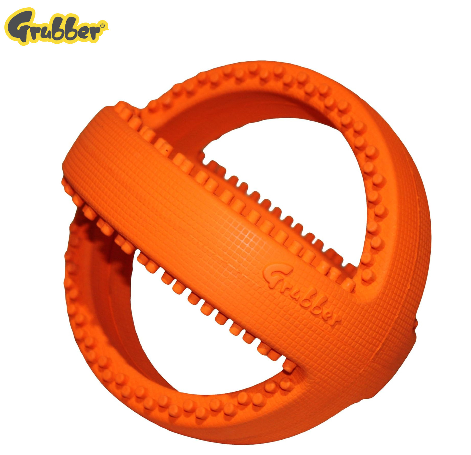 HAPPYPET GRUBBER INTERACTIVE FOOTBALL TOUGH RUBBER TOY BALL DOG PUPPY DURABLE