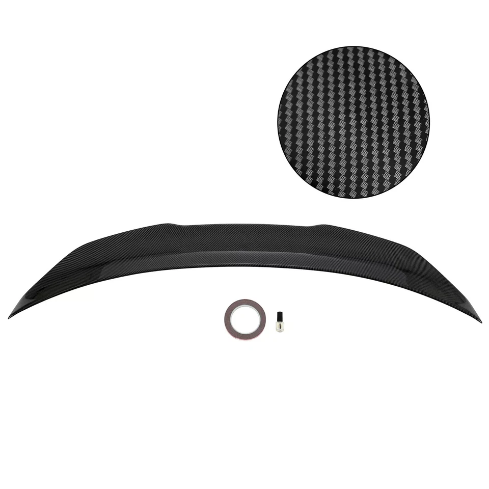 Aparência de fibra de carbono estilo PSM porta-malas traseiro asa spoiler para Infiniti Q50 14-2024 - Imagem 3 de 4