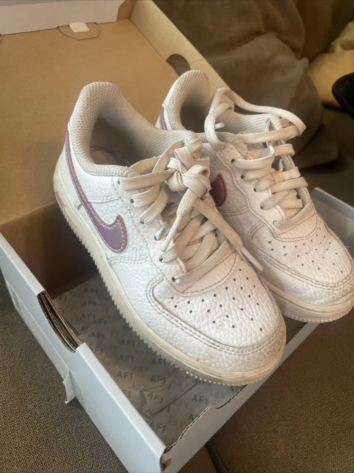 Size 10   Nike Air Force 1   White/Pink Glaze *WORN*