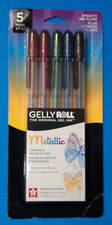 5 ASSORTED COLOR GELLY ROLL, THE ORIGINAL GEL INK, METALIC , INSC-57375, SAKURA