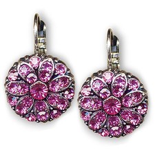 Mariana Earrings Lovely Floral Rose Austrian Crystals My Treasures Coll.