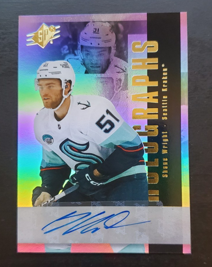 2024-25 SPX Shane Wright Holographs Silver Auto #HOLO-SW Seattle Kraken