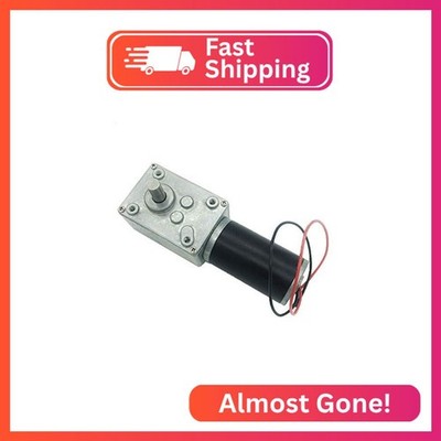 BRINGSMART 12V 470rpm DC Worm Gear Motor Self-Locking Mini Engine Turbine