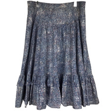 Vtg Partners Please Malco Modes Circle Skirt Square Dance Rockabilly Blue Medium