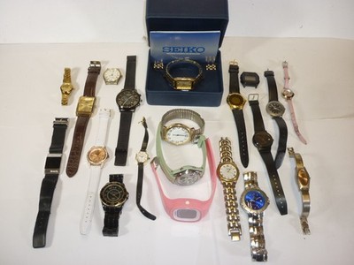 Uhren Herren/Damen ungeprüft Restposten 20 Seiko Casio Pulsar Sekonda CK etc.