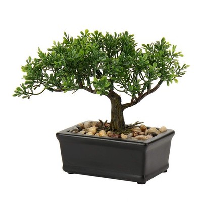 Artificial Bonsai Tree Juniper Faux Plants Indoor Small Fake Plants Decor with C