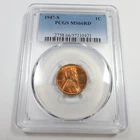 1947 S PCGS MS66 RD RED - Lincoln Wheat Penny Cent 1c US Coin #56527A