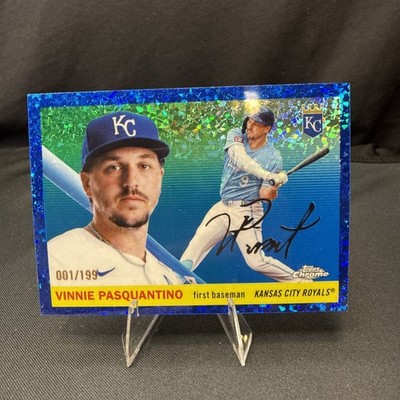 2025 Topps Chrome Platinum Vinnie Pasquantino Blue Shimmer /199 KC Royals