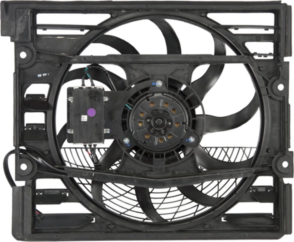 四季 76067 冷凝器风扇电机组件适用于 99-01 宝马 740i 740iL 750iL — 第 2/4 张图片