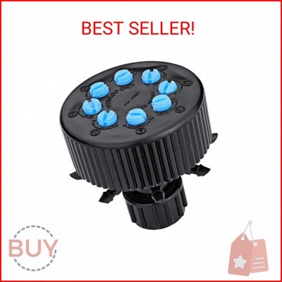 Raindrip 13800UB, Hydro-Port Adjustable Eight-Outlet Bubbler, Drip Irrigation Em