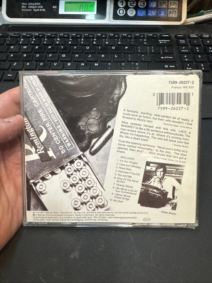 Alice Cooper Lace And Whiskey CD GERMANY IMPORT! Warner Vincent Furnier RARE OOP Foto 2 de 4