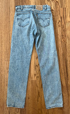 Vintage 80s LEVIS 505 Jeans Made in USA Size 32 Levi's Stone Wash Blue Denim