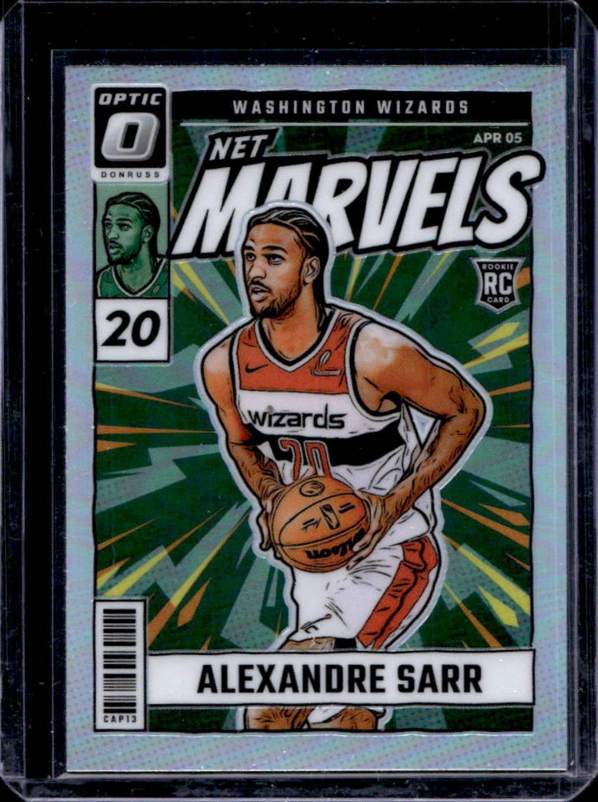 2024-25 Donruss Optic Alexandre Sarr Net Marvels RC Holo #7 Wizards