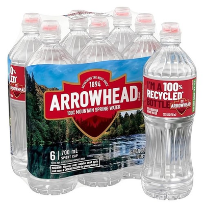 #ad Arrowhead 100% Mountain Spring Water 23.7 oz $5.99