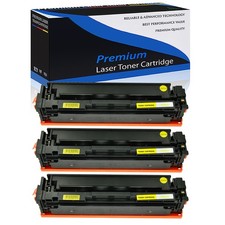 3PK CF502A 202A Yellow Toner for HP LaserJet Pro M254dw M254nw M254dn Printer