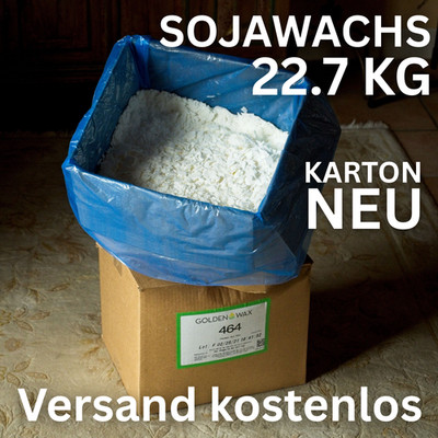 22,7 Kg Sojawachs ''Golden Wax 464'' Kerzen gießen, NEU, ORIGINAL KARTON, UNGEÖFF.