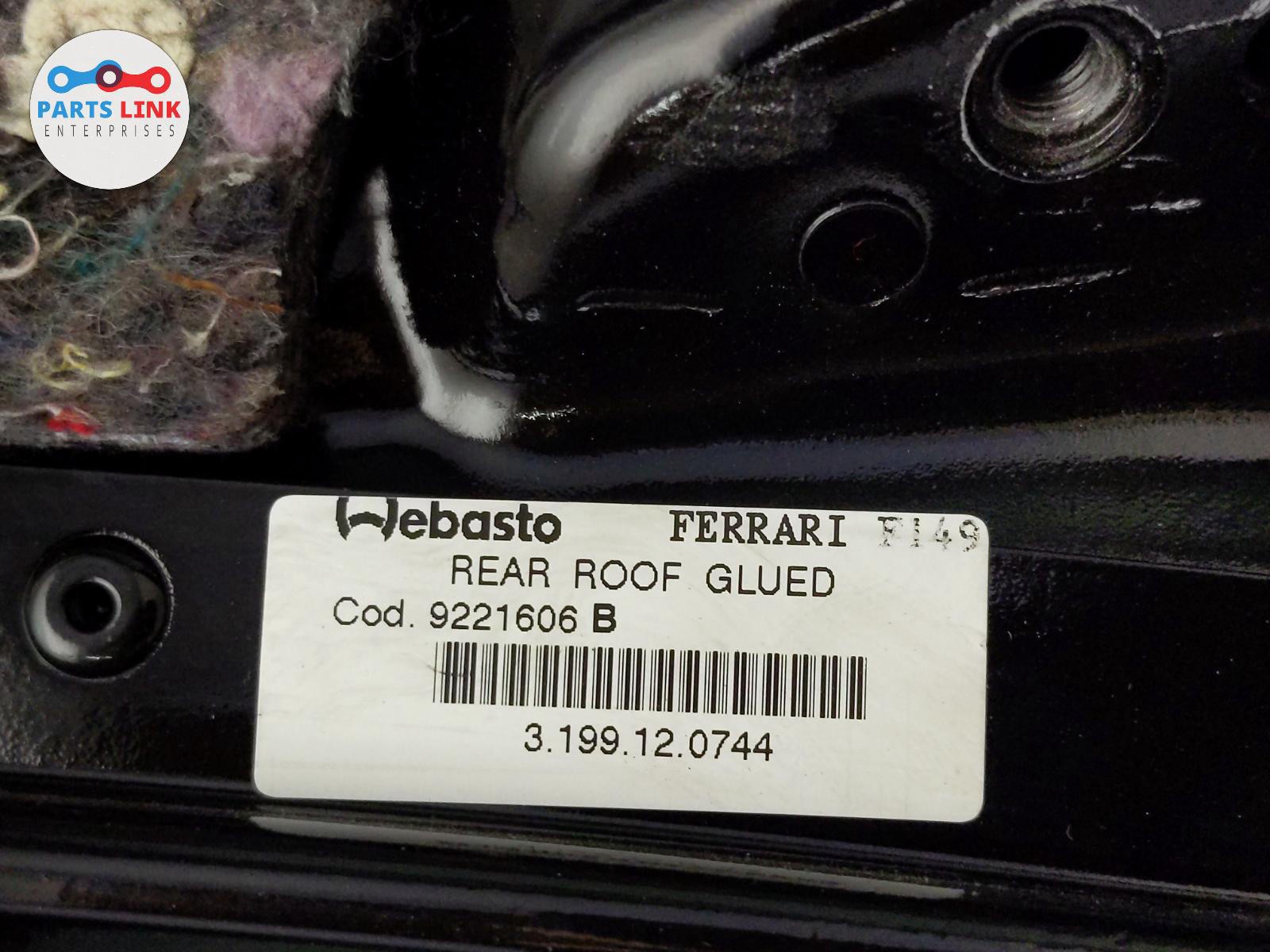 REAR ROOF GLASS QUARTER B PILLAR BACK WINDOW 2008-14 FERRARI CALIFORNIA F149