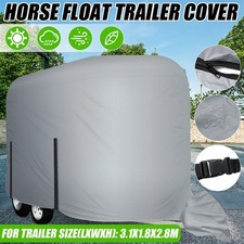 210D Waterproof Sun UV-Protection Horse Float Trailer Rain Cover W/ Tow Hitch