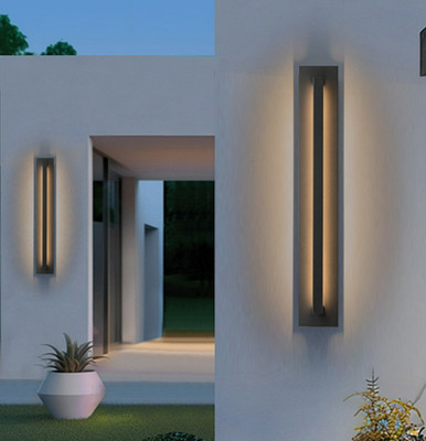 23'' Modern Black Outdoor Wall Lights LED,47 inch Long Porch Light Wall Mounted
