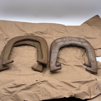 Diamond Duluth Professional Super Ringer Horseshoes Set of 4 Brown Rust Forged