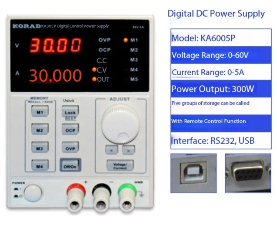 KA6003D DC Adjustable Voltage Regulator Programmable 60V/3A Voltage Regulator - Image 4 of 4