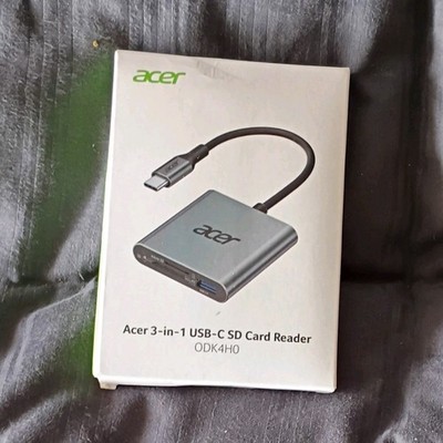 Acer 3-in-1 USB-C USB 3.0 SD MicroSD Card Reader ODK4H0 Universal Compatible