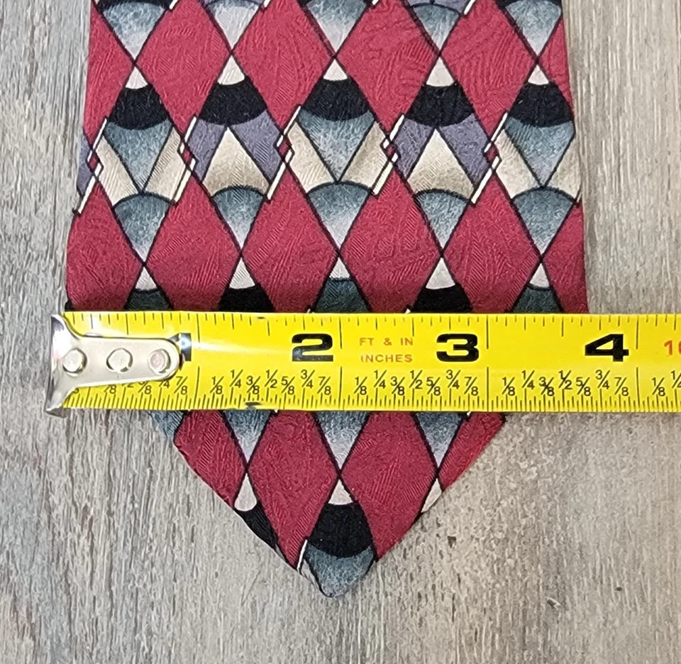 Corbata Etienne Aigber Para Hombres Geométrica Abstracta 100% Seda Hecha en EE. UU. 56"X4" De Colección Foto 3 de 4