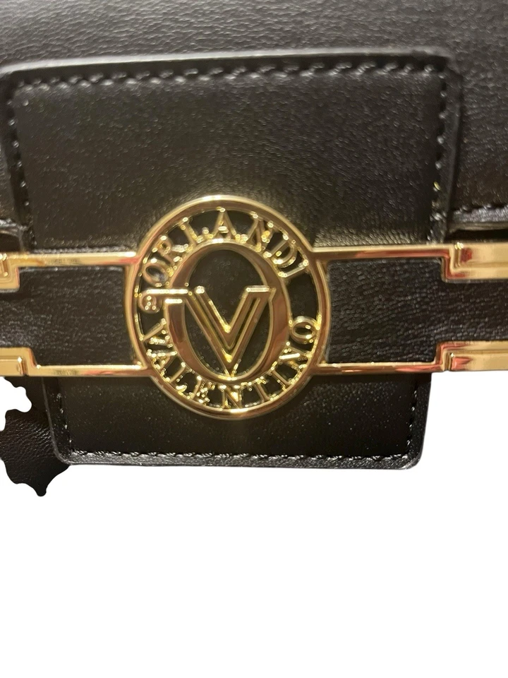 Bolso de Mano/Hombro Valentino Orlandi Acolchado Negro Nuevo con Etiquetas Foto 4 de 4