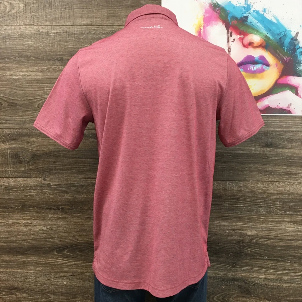 Travis ¡NUEVO! Camisa Polo Mathew Classy Talla XL Heather Cardinal Performance Golf Foto 4 de 4