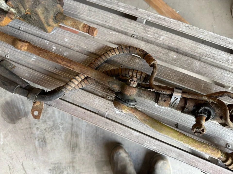 1967 1968 Ford Mustang V8 289 302 conjunto de direção hidráulica Ram Drag Link caixa cilíndrica. - Imagem 3 de 4