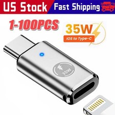 35W USB-C Male to iOS Female Adapter + lanyard For iPhone 15 Pro Max 15 Plus lot