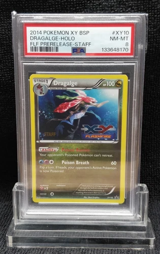 2014 Dragalge Pokémon STAFF Black Star Promo - XY10 Prerelease Flashfire PSA 8