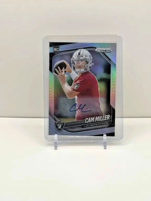 2025 Panini Prizm Rookies Silver Prizm Auto Cam Miller #362 Rookie Auto RC