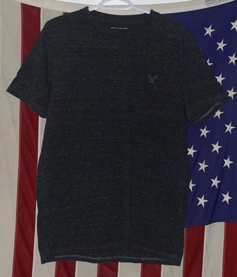 American Eagle Outfitters T-Shirt Dark Gray Men s Large Embroidered Eagle EUC